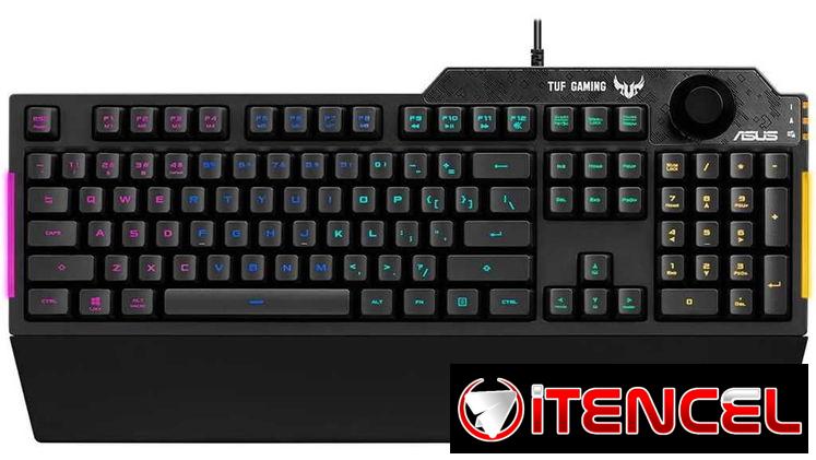 🎮 Teclado Asus TUF Gaming K1 🎮 Membrana🔹RGB🔹Palm rest🔹Macros🔹Aura Sync🔹Gaming🔹Multimedia🔹Full 📦0km
