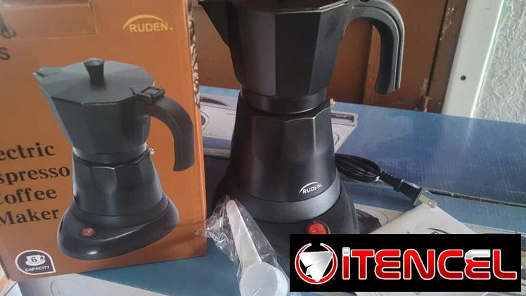 Cafetera Eléctrica RUDEN de 3-6 tazas 110-120V, 50 Hz, 480 w.  Garantía de 15 días.