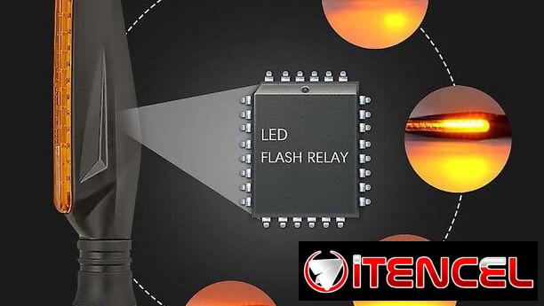 Flasher interno incorporado Indicadores secuenciales, flexibles, muy brillantes, finos-aerodinámicos, más largos (12 led
