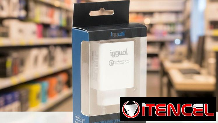 Cargador Movil iggual 1xUSB carga rápida QC3.0 18W (Modelo: IGC31774) PRECIO: 6 USD