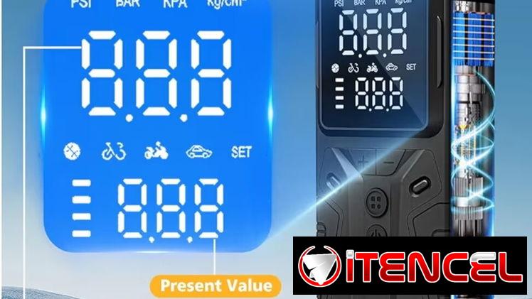 Compresor portatil para inflar gomas carro moto bicicleta hasta 150 libras de presion nuevo sellado en caja-35usd