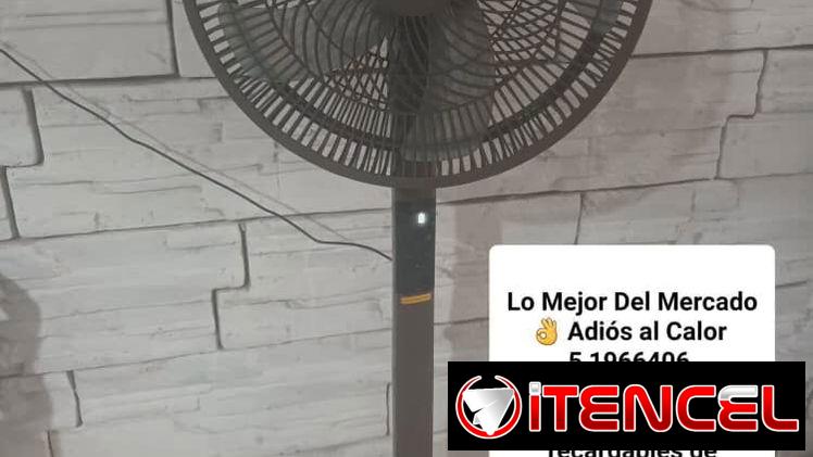 Ventilador recargable sin panel solar