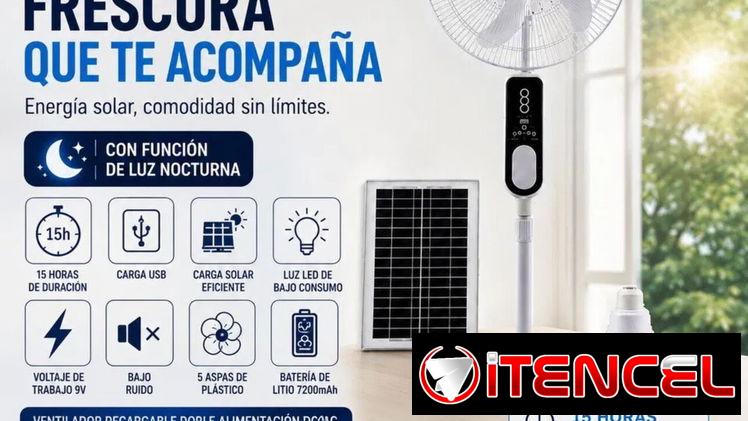 Ventilador solar recargable 16″ STAVEL