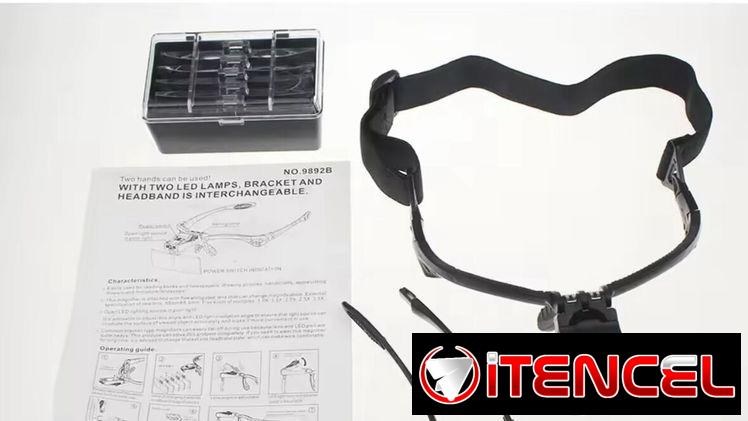 Lupa de aumento con iluminación led con varias medidas. 1.05X, 1.5X, 2.0X, 2.5X, 3.5X Batería: 3×1130 (