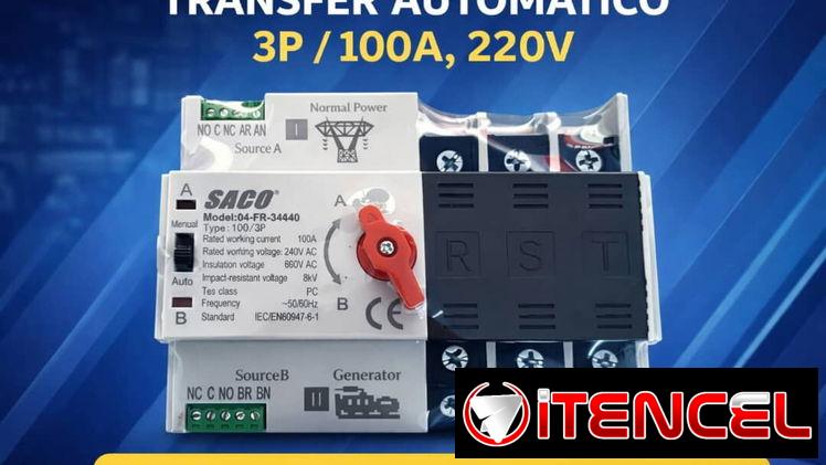 Transfer Automático de 3 Polos 100A, 220V