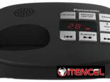 Panasonic – Teléfono inalámbrico fácil de usar con linterna y marcación rápida – Serie KX-TGU4