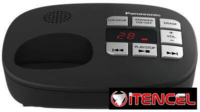 Panasonic – Teléfono inalámbrico fácil de usar con linterna y marcación rápida – Serie KX-TGU4