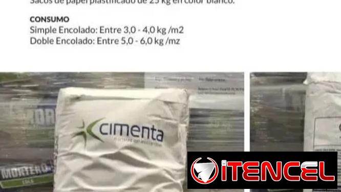 Cemento cola 25 kg para piscina y porcelanato importado de España en nuestro almacén en playa