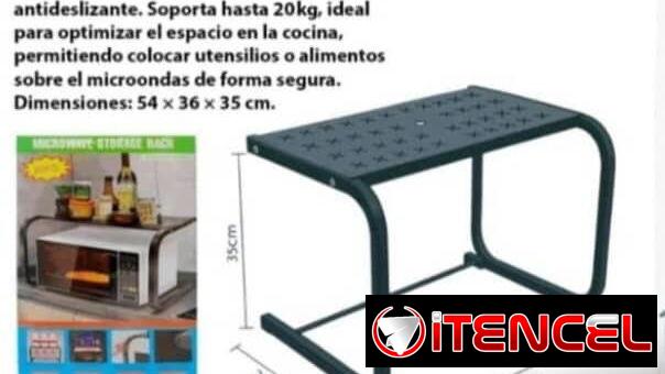 Estante multifuncional para micros ✅Soporta hasta 20 kg  ✅Medidas: 54 x 36 x 35 cm  🏷️$9500