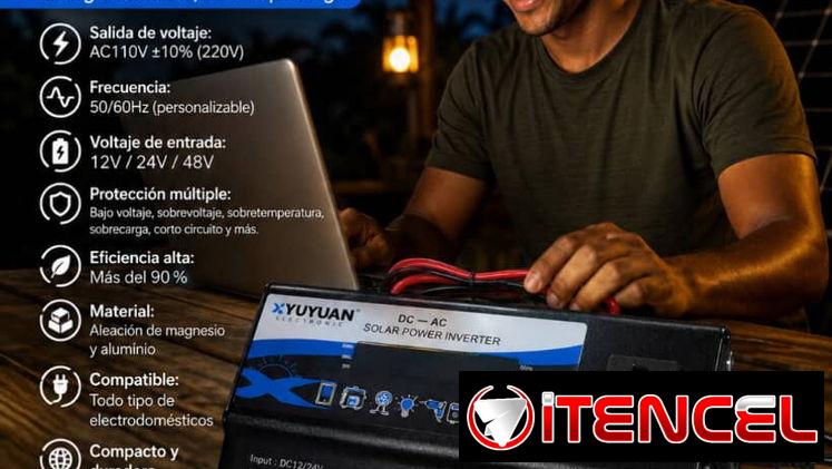 ⚡🔋 ¡ENERGÍA DONDE LA NECESITES! 🔋⚡ 🚀 INVERSOR 12/24V – 700W 💲 PRECIO: $75 USD ✅ Convierte corriente DC a AC ✅ Compat