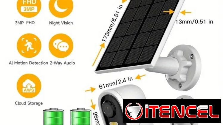 Camara de seguridad con panel solar
