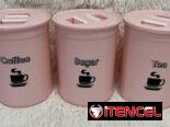 Set de 3 envases de almacenamiento  (Café, azúcar y té) en 3300 cup