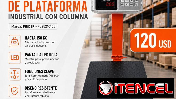 BALANZA DIGITAL DE PLATAFORMA INDUSTRIAL CON COLUMNA