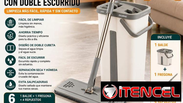 Juego de fregona con balde 25-35 cm