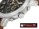 Reloj FOSSIL plataforma GRANT cronógrafo MOD. FS4813 cuarzo japonés caja: 44mm y manillas cuero legítimo, NUEVO EN CAJA.