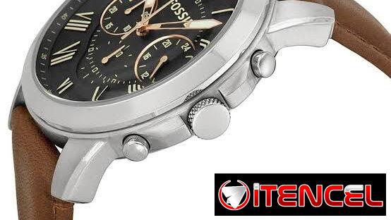 Reloj FOSSIL plataforma GRANT cronógrafo MOD. FS4813 cuarzo japonés caja: 44mm y manillas cuero legítimo, NUEVO EN CAJA.