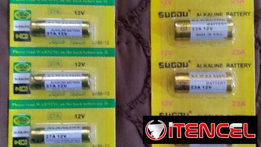 Pilas 23A y 27A de 12v