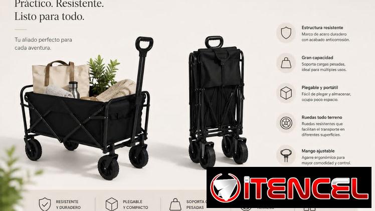 Articulos para el hogar y esta Carretilla Plegable Multiusos con Ruedas Todo Terreno 💰 80 USD.📞56249037