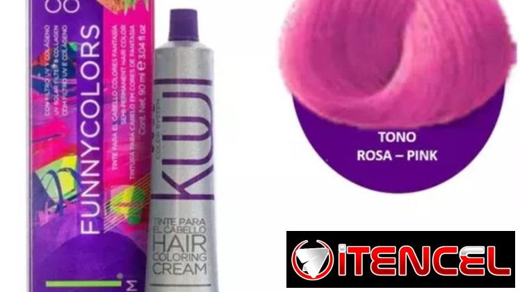 Tinte fantasia color rosa marca kuul 3.04oz sin usar peróxido