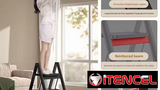 Escalera Plegable de Acero al Carbono | Compacta y Resistente en La Habana