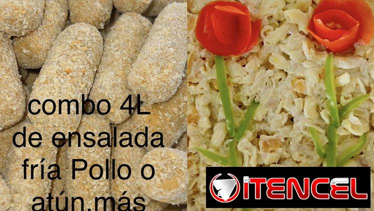 COMBO De ensalada fría más 50 croquetas todo de excelente calidad