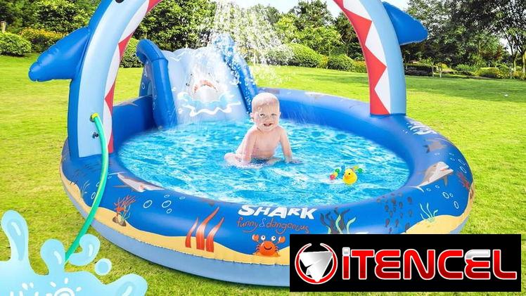 Piscina inflable para niños con bomba de aire
