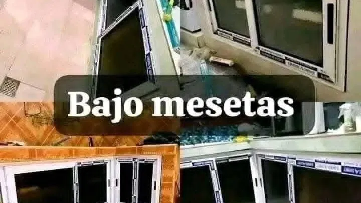 Marqueteria en aluminio y cristal