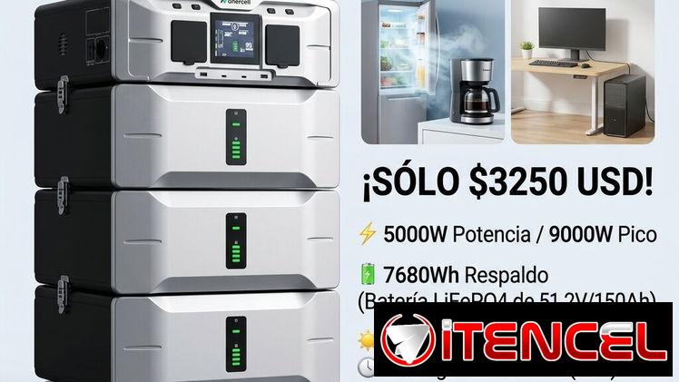 ​🔋 ¡OLVÍDATE DE LOS APAGONES! Estación de Energía Gnercell PS5000+B2560 🔋