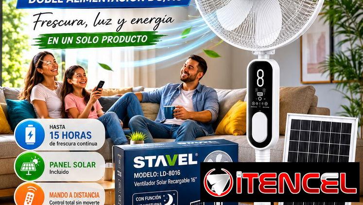 🍃 TU ALIADO ANTE EL CALOR 🍃 VENTILADOR RECARGABLE STAVEL AC/DC. MENSAJERÍA CON FACTURA. 📲 54833699