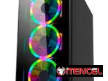 Chasis Gaming OCELOT (OGMC01) Cristal Templado Delante y Lateral, tres Fanes RGB, Nuevo a estrenar
