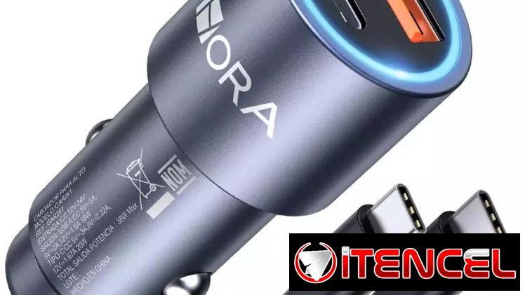 Cargador de Carro Doble 38W 1HORA