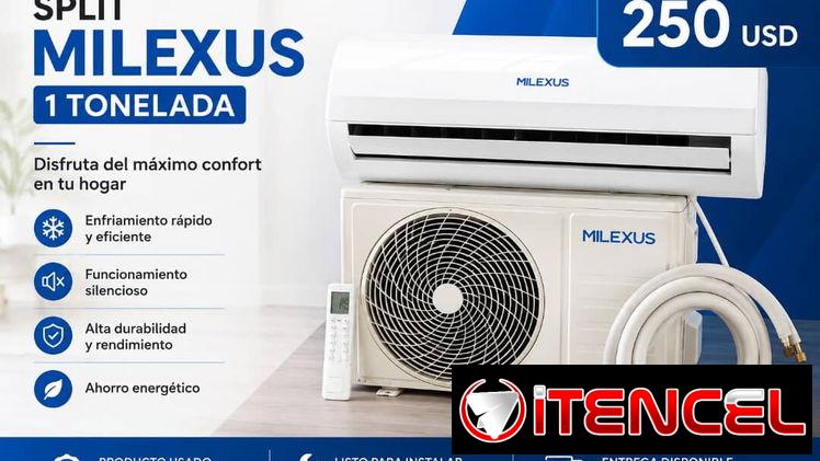 ❄️ Split Milexus 1 Tonelada ❄️  💰 250 USD 🚚 Transporte incluido 🛡️ 1 mes de garantía  ✅ Enfría rápido y eficiente ✅