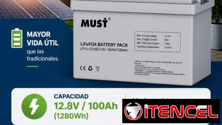 Batería Must LiFePO4 (Litio Hierro Fosfato. REBAJADA