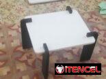 Mesa de centro 50×50 de MDF HIDROFUGO ESMALTADO estilo moderno