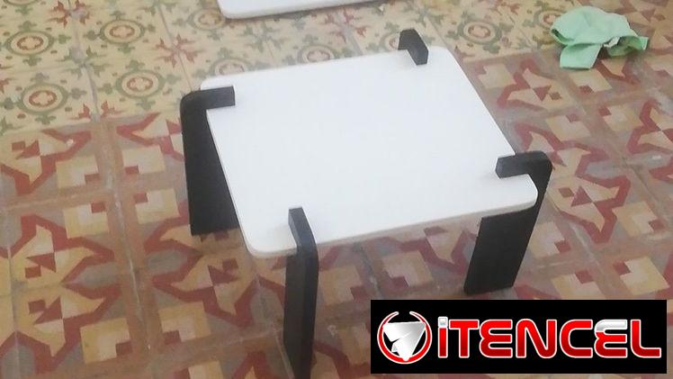 Mesa de centro 50×50 de MDF HIDROFUGO ESMALTADO estilo moderno
