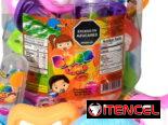 Bocas locas, bolsas piñateras, paq de caramelos, paq chupa-chupas, chicles, jugueticos pequeños, confeti, piñatqs