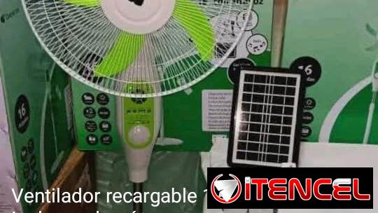 Ventilador recargable 16″ con batería de litio de hasta 33 h duración