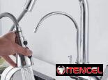 Mezcladora monomando doble función grifo extraíble para fregadero