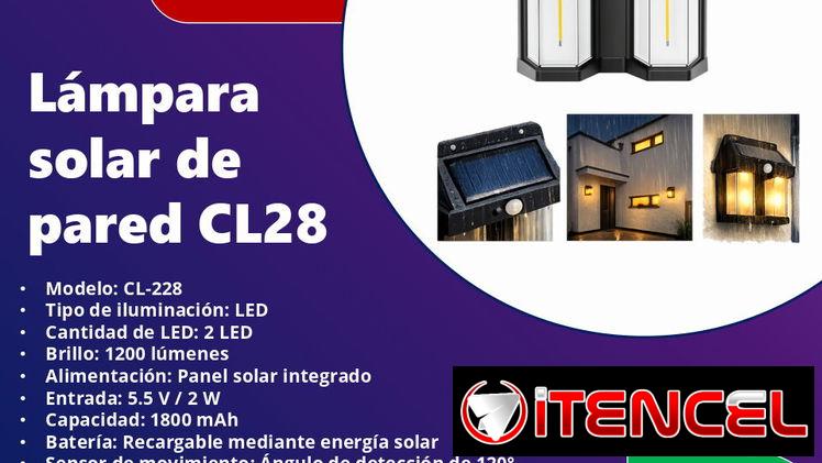 💯💡 Lámpara recargable solar para pared exterior 💡💯