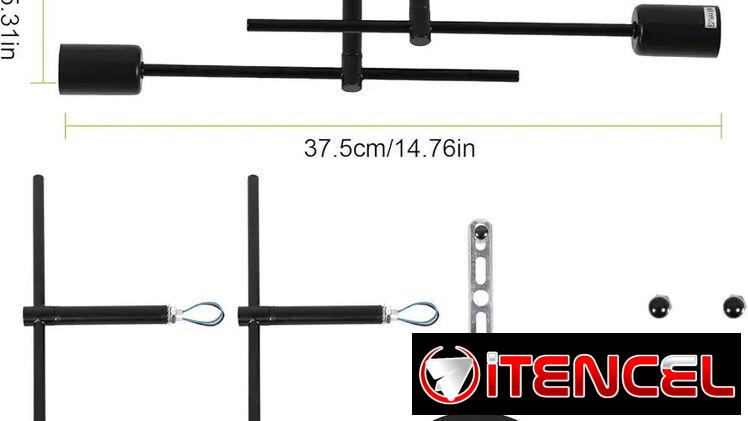 💡🕰️ LÁMPARA COLGANTE RISSERVA | VINTAGE NEGRO | 2 BRAZOS AJUSTABLES – 35 USD
