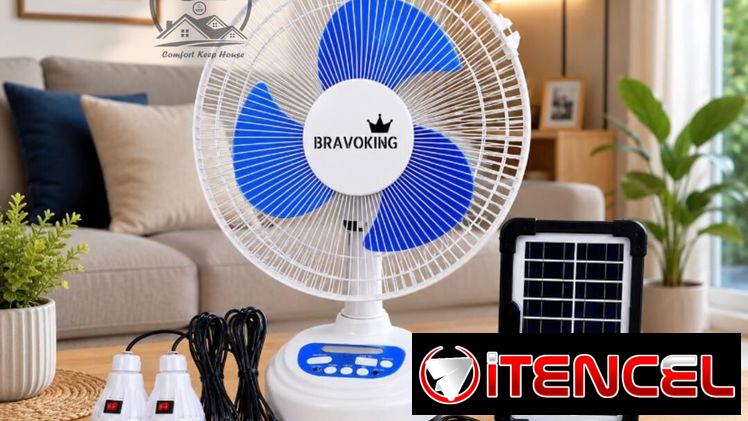 👑ventilador recargable d mesa con linterna(Centro Habana)