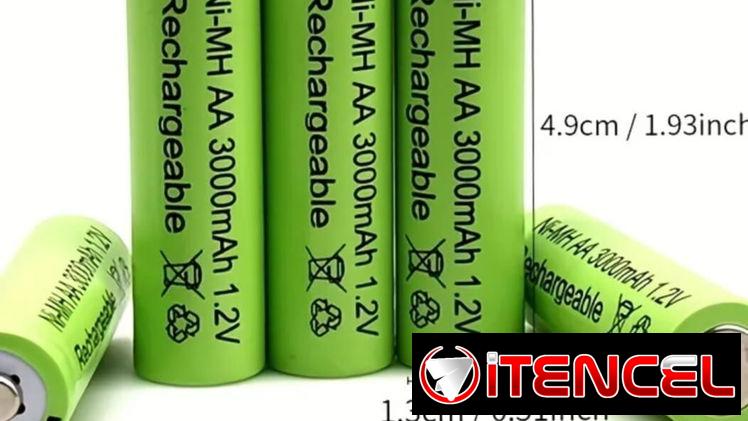 Batería recargable Nimh AA de 1.2V y 3000Mah