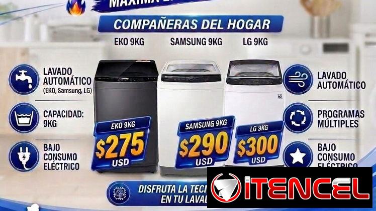 ​🔥 ¡ESTRENA HOY! Lavadoras Automáticas 9KG en La Habana (LG/Samsung/EKO) + Mensajería