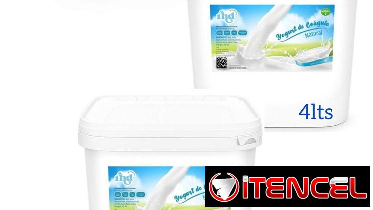 Yogurt probiótico, cubeta de 4lts, Coágulado de leche de vaca 🐮!!
