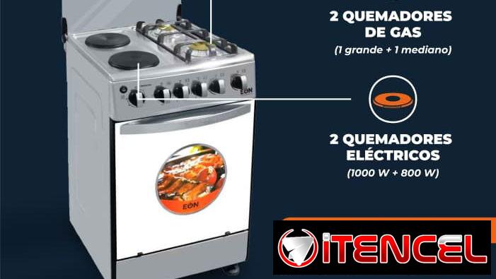 Cocina Híbrido de Gas 20″ Horno con Puerta de Cristal Marca EÒN (f)