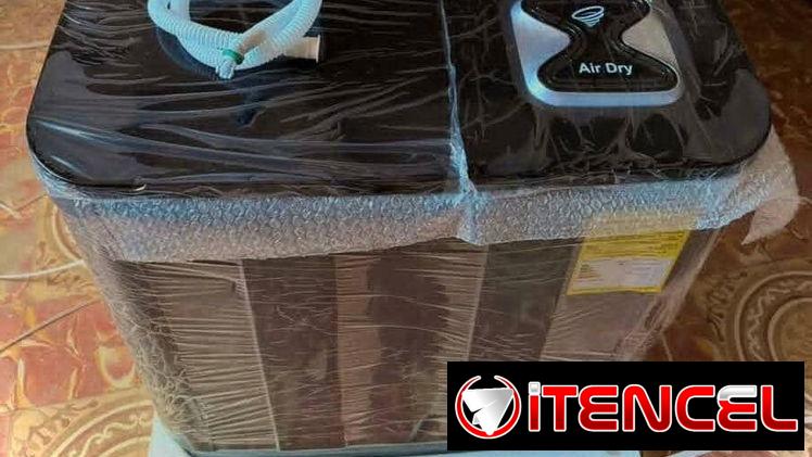 Lavadora semiautomática milexus 7 kg negra