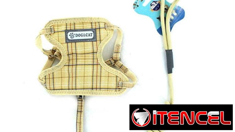 Pechera con correa talla S para mascotas