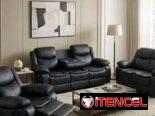 💥 Juegos de muebles reclinables 3,2,1 plaza ✓Material: Cuero de aire  ✓ negro, carmelita y gris