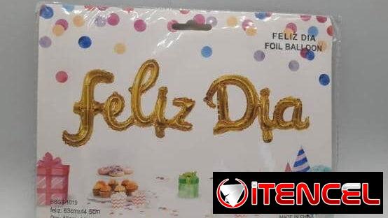 Cartel inflable Feliz Día, Feliz cumpleaños, bienvenido, bienvenida