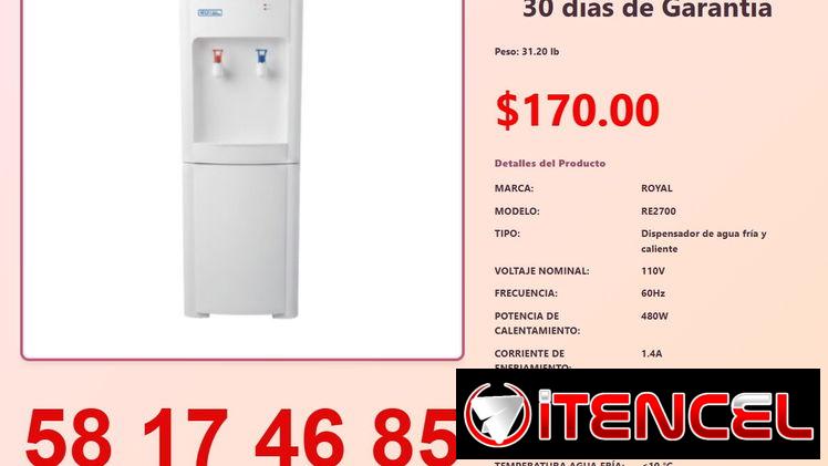 DISPENSADOR DE AGUA FRÍA Y CALIENTE RE2700 ROYAL